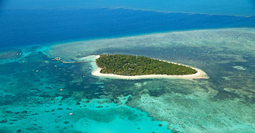 High angle view of sea shore