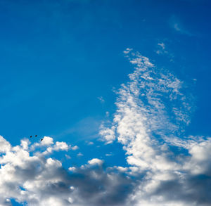 Low angle view of clouds in sky