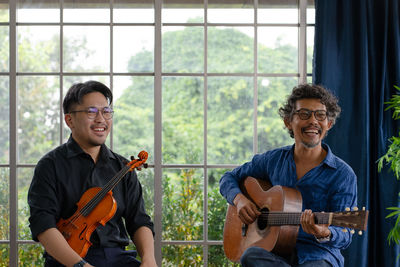 Young man playing guitar