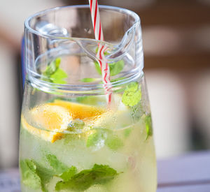 Close-up of drink on table