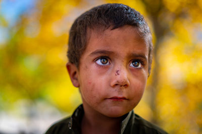 Close-up portrait of boy