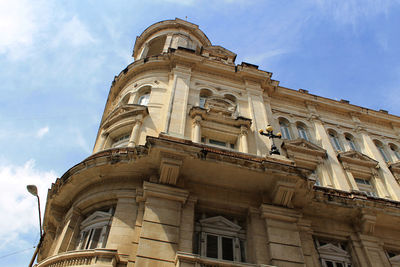 Low angle view of historic building against sky