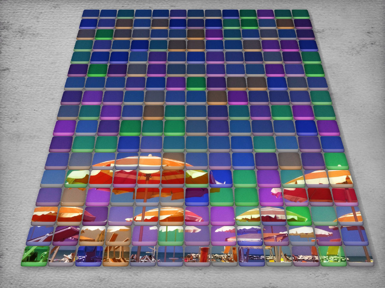 multi colored, architecture, in a row, built structure, colorful, side by side, building exterior, variation, arrangement, pattern, repetition, blue, large group of objects, low angle view, art and craft, no people, indoors, order, creativity, day