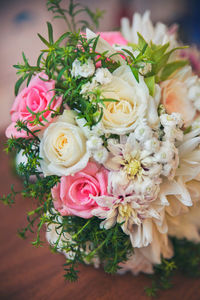 Close-up of rose bouquet