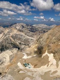 High angle view of landscape against sky