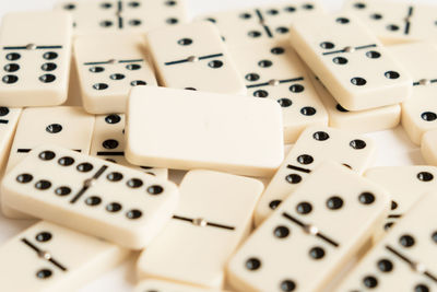 Full frame shot of domino chips