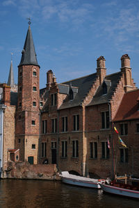 Buildings in city, brugge, belgium