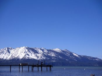 Scenic view of snowcapped mountains