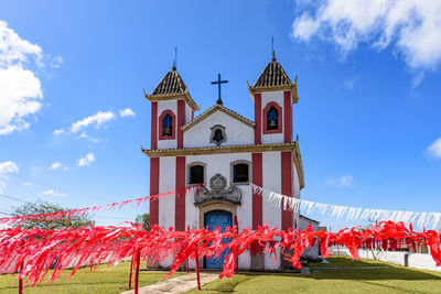 Low angle view of church against sky