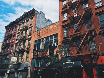 Low angle view of building in city