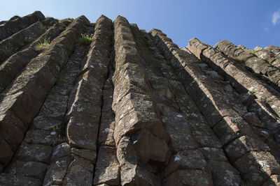 Low angle view of old ruins against sky