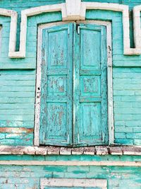 Full frame shot of closed door of building