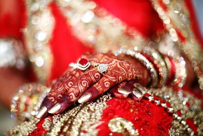 Close-up of indian bride