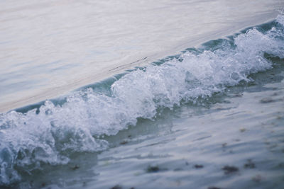 Waves rushing towards shore