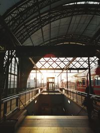 Man waiting at railroad station