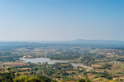 Scenic view of landscape against clear sky