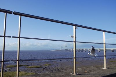 View of sea against clear sky