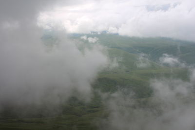 Aerial view of landscape against sky