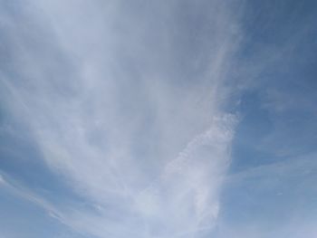 Low angle view of vapor trail in sky