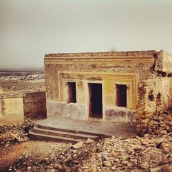 Low angle view of old ruin