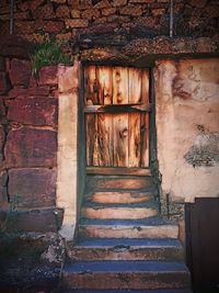 Entrance of abandoned house