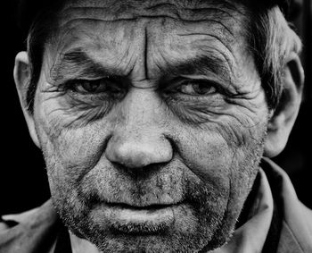 Close-up portrait of old man