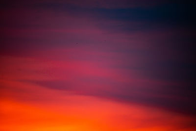 Low angle view of sky at sunset