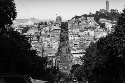 City street amidst buildings against sky