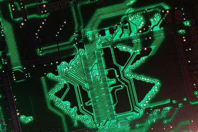 Close-up of circuit board