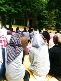 People standing in park