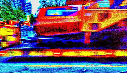 Close up of multi colored wall