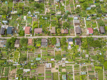 High angle view of buildings