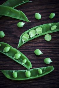 High angle view of vegetables on table