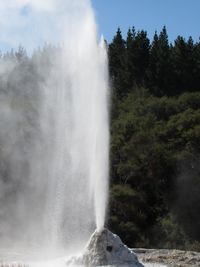 Scenic view of waterfall