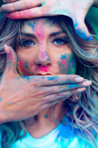 Close-up portrait of young woman