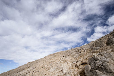 Low angle view of mountain against sky