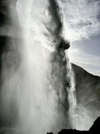 Scenic view of waterfall