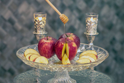 Close-up of fruits on table