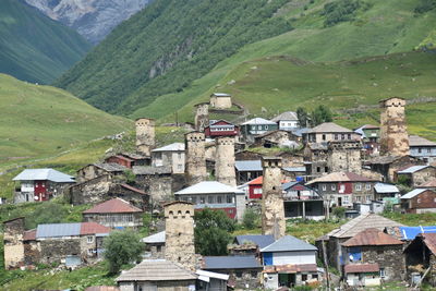 High angle view of townscape