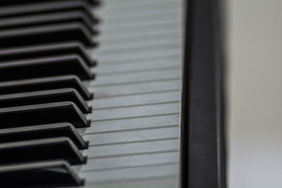 Close-up of piano keys