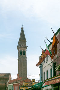 Low angle view of buildings against sky