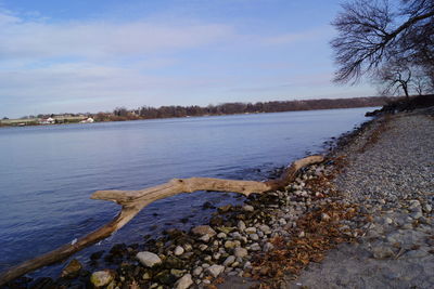 Scenic view of river against sky