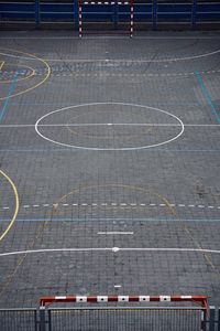 Street soccer field in bilbao city spain, soccer sport