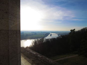 View of river at sunset