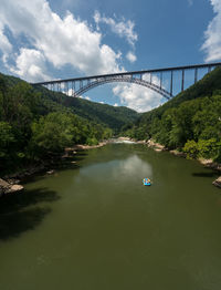 Bridge over river against sky