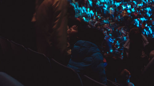 Group of people at music concert