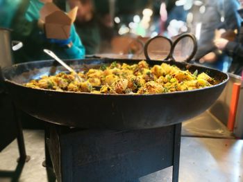 Close-up of food on table