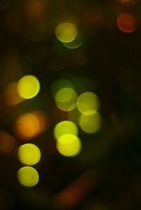 Defocused lights at night