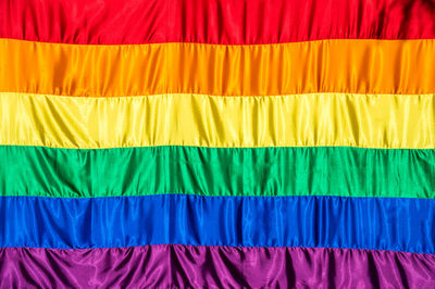 Full frame shot of rainbow flag