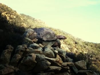 Scenic view of rocky mountains
